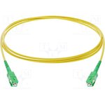G-SCA-SCA-S- 003.0-SX-A-18-Y, Световодный патч-корд, SC/APC, с обеих сторон, 3м, желтый