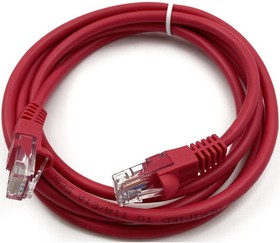 Фото 1/8 Патч-корд Buro литой (molded), UTP, кат.5E, 2м, 4 пары, 26AWG, алюминий омедненный, многожильный, красный