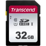 Карта памяти SDHC UHS-I U1 Transcend 32 ГБ, 100 МБ/с, Class 10, TS32GSDC300S ...