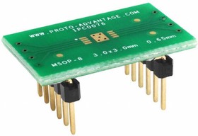 IPC0076, Sockets & Adapters MSOP-8 to DIP-12 SMT Adapter