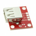 BOB-12700, Daughter Cards & OEM Boards USB Type A Female Breakout