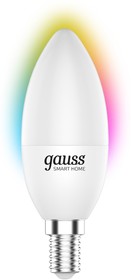 Фото 1/10 Умная лампа Gauss IoT Smart Home E14 5Вт 470lm Wi-Fi (упак.:1шт) (1190112)