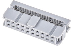 Фото 1/3 AWP 20-7240-T, 20-Way IDC Connector Socket for Cable Mount, 2-Row