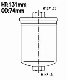 FS2010, FS2010_фильтр топливный !\ Audi 80/A4/A6/A8/V8 1.6-4.2 88 , VW Passat 4.0i W8 01