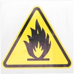 55-0020, Наклейка знак пожарной безопасности «Пожароопасно» 150х150х150 мм