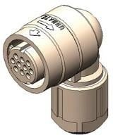JN1VFS10SL2, Standard Circular Connector 10P RA Plastic Plug 6.5 to 8mm Cable Dia