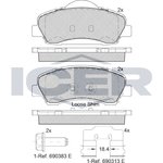 182131, 182131_колодки дисковые передние!\ Peugeot 301 1.2VTi/1.6VTi 12