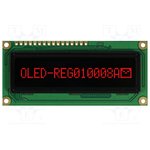 REG010008ARPP5N0, Дисплей OLED, графический, 100x8, Размер окна 66x16мм, красный