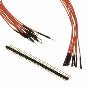 920-0091-01, Jumper Wires Qty 10 12" Male-Fem Jumpers & 40 headers