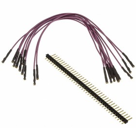 920-0212-01, Jumper Wires 10 Pk 7in FEM Purple Jumpers with 40 Hdr