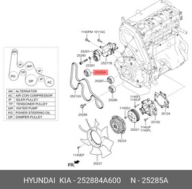 Фото 1/2 252884A600, Ролик-IDLER [ORG]