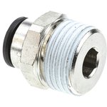 3175 10 21, LF3000 Series Straight Threaded Adaptor, R 1/2 Male to Push In 10 ...