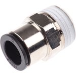3175 12 21, LF3000 Series Straight Threaded Adaptor, R 1/2 Male to Push In 12 ...