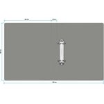 Папка на 2-х кольцах Buro -ECB0420/2RGREY A4 пластик 0.5мм серый