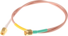 RSXX/0022, Male SMA to Male SMA Coaxial Cable, 500mm, RG316 Coaxial, Terminated