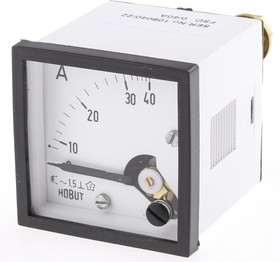 Фото 1/2 D48MIS40A/1-001, D48SD Analogue Panel Ammeter 0/40A Direct Connected AC, 48mm x 48mm Moving Iron