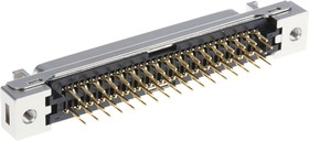 Фото 1/4 10268-6212PC, 102 Female 68 Pin Straight Through Hole PCB D-sub Connector 1.27mm Pitch, Solder, Quick Latch