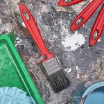 89-0322, Flat brush "Water paints" 35x10 mm