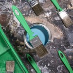 89-0332, Flat brush "Woodwork" 35x10 mm