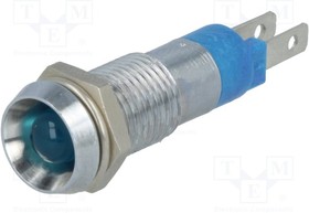 SMBD 08414, Индикат.лампа LED, вогнутый, 24-28ВDC, Отв 8,2мм, IP67, металл