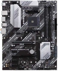 Фото 1/10 Материнская плата ASUS PRIME B550-PLUS, Socket AM4, AMD B550, ATX, Ret