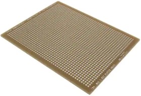 8100-45, PCBs & Breadboards Protoboard featuring a 0.1"x0.1" grid of plated through holes, one plane. Board Size: 4.0"x5.0"