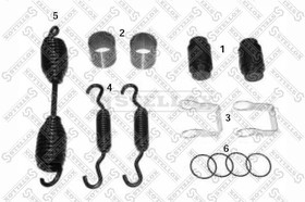 85-10804-SX, 85-10804-SX_р/к торм.колодки !6x штампованный суппорт (пруж+пальцы+вт) \ROR TE9000/9300 оси (B,Q,Z)