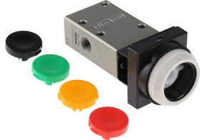 Фото 1/3 VM430-01-33, Push Button 3/2 Pneumatic Manual Control Valve VM400 Series, Rc 1/8, 1/8in, III B
