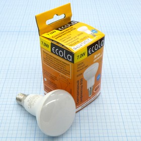 Лампа LED Ecola 7W тёпл (114), (E14), E14,2800k,85*50,R50, композит,G4SW70ELC