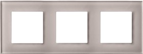 Рамка трехпостовая стеклянная светло-дымчатая "Эстетика" GL-P103-LSG
