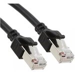 09459711132, Cat5e Male RJ45 to Male RJ45 Ethernet Cable, SF/UTP, Black LSZH ...