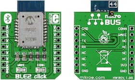 Фото 1/2 MIKROE-1715, BLE2 click RN4020 Bluetooth Smart (BLE) mikroBus Click Board MIKROE-1715