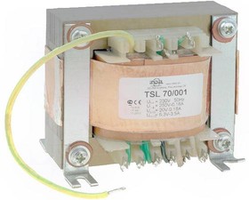 TSL 70/001, Трансформатор: сетевой, 230ВAC, 250В, 20В, 6,3В, 0,18А, 0,18А, 3,5А