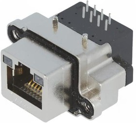 Фото 1/3 MRJR-5380-01, Modular Connectors / Ethernet Connectors Rcpt, RJ45 PCB tail R/A, 8 Contacts