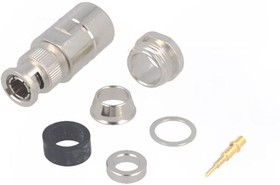 Фото 1/3 J01000A1940, Plug Cable Mount BNC Connector, 50Ω, Clamp Termination, Straight Body