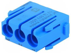 Фото 1/9 Socket/pin contact insert, 3 pole, unequipped, crimp connection, 09140034501