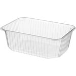 Одноразовый контейнер 1000 мл, Комплект 100 шт., Без Крышки, 186x132 мм, прозрачные, Пп, 607545