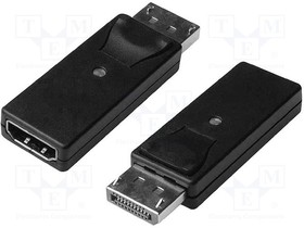 AK-340602-000-S, Adapter; DisplayPort 1.1a; DisplayPort plug,HDMI socket; black