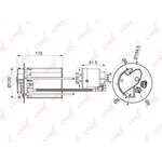 LF-1073M, LF-1073M Фильтр топливный погружной LYNXauto