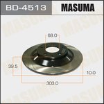 BD-4513, Диск тормозной Mazda CX-5 (KF, KE, GH) 11-17 задний MASUMA