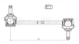 SP1016, Стойка стабилизатора для а/м Ford Mondeo (07-)/Mazda 3 (08-) (перед.) (SP 1016)