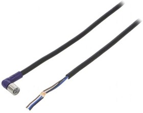 Фото 1/4 XS3F-LM8PVC4A2M, Соединительный кабель, M8, PIN 4, угловой, 2м, вилка, 0,5А, IP67