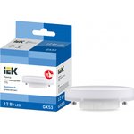 LLE-T80-12-230-65-GX53, Лампа LED T75 таблетка 12Вт 230В 6500К GX53 IEK