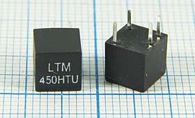 Пьезокерамический полосовой фильтр 450кГц с полосой пропускания 6кГц; №пкер ф 450 \пол\ 6,0/6\CFUM\4P(2P+ 2P)\LTM450HTU\\