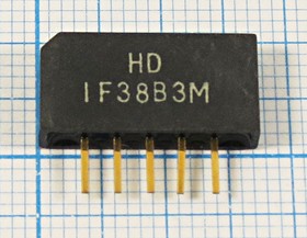 Кварцевый фильтр 38000, Корпус SIP5K ,Выводы 5P ,HDIF38B3M ,Полосовой