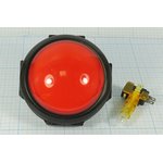 Кнопка с подсветкой красного цвета Большого диаметра 80мм, on-(off)/off-(on) ...