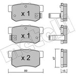 2201730, Колодки тормозные дисковые задн HONDA: CIVIC IV 91-95 ...