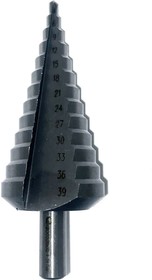 Сверло ступенчатое по металлу 4-39 мм, 13 ступеней, Р6М5 00-00010710