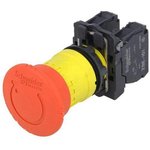 Emergency stop, rotary release, mounting Ø 22 mm, unlit ...