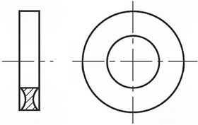 Фото 1/2 B3/BN1078, Шайба, круглая, M3, D=8мм, h=2,2мм, полиамид, BN: 1078